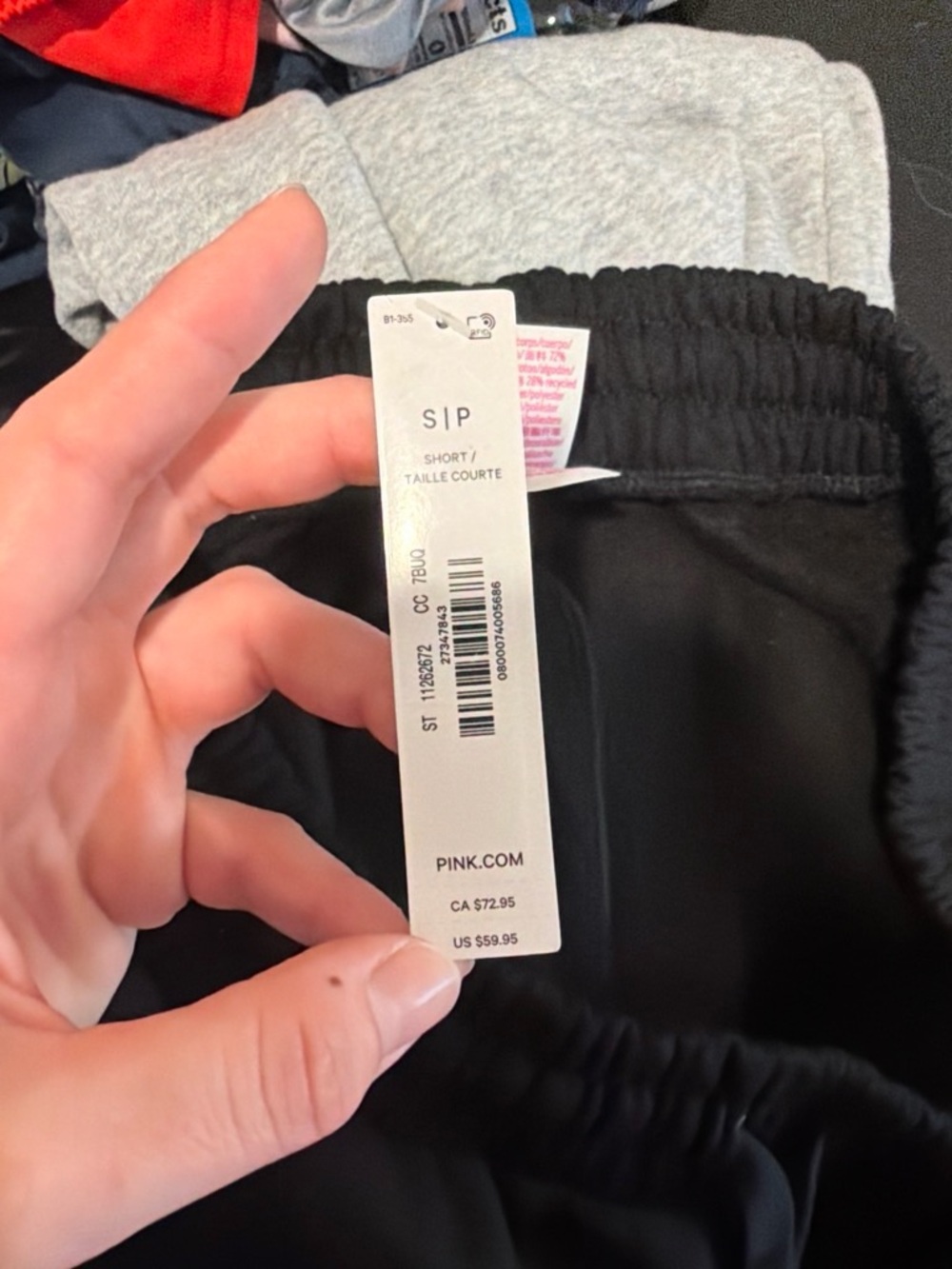PINK Victoria's Secret Black Elastic-Waist Kids Shorts